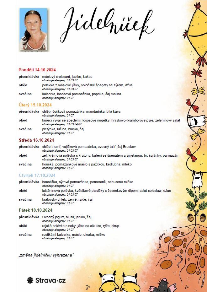 Jídelníček 14.-18.10.2024