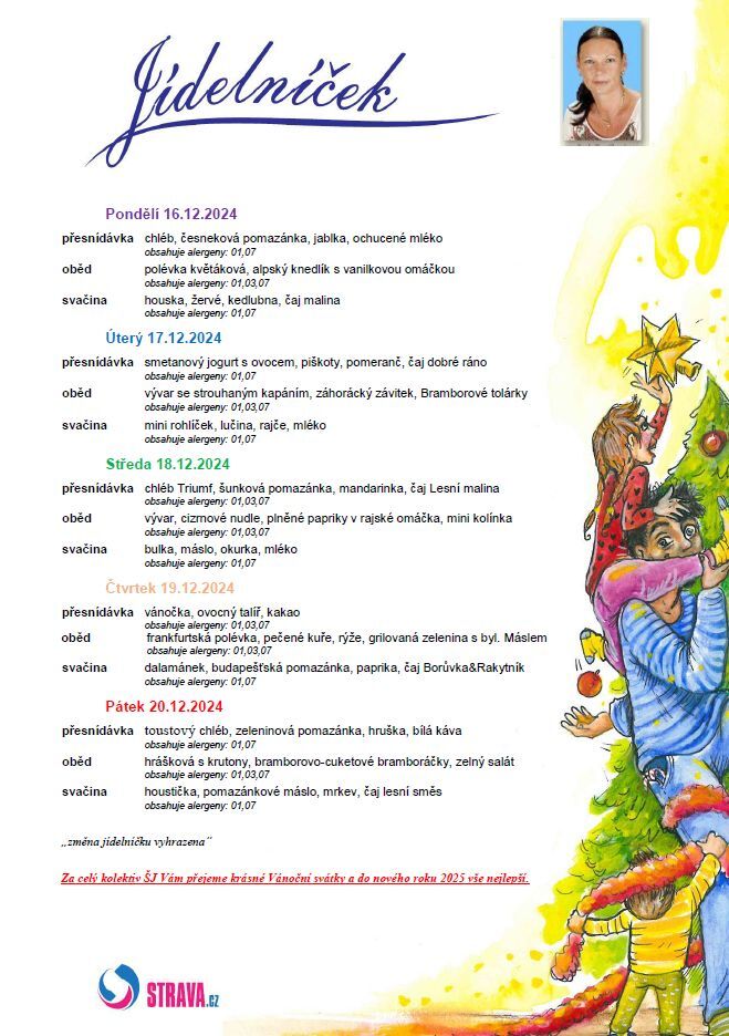 Jídelníček 16.-20.12.2024