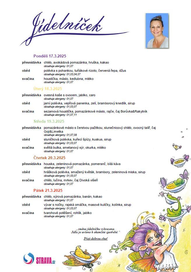 Jídelníček 17.-21.3.2025