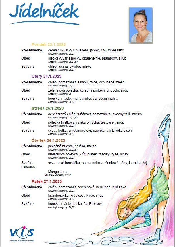 Jídelníček 23.1.-27.1.2023