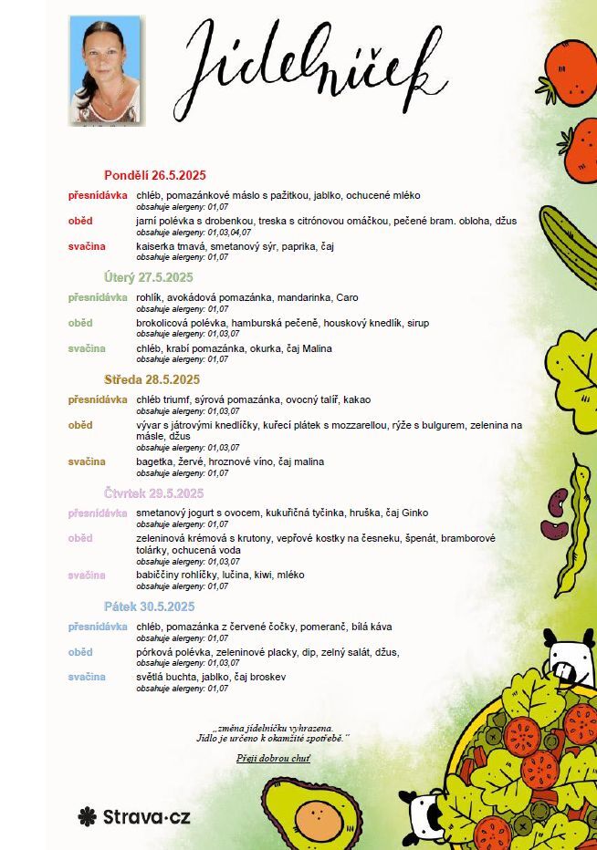 Jídelníček 26.-30.5.2025