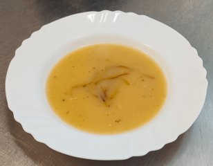 Oběd 23.10.2025 pórková polévka