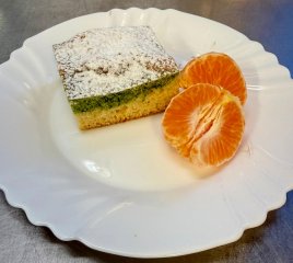 Dopolední svačina 12.02.2026 mechový moučník, mandarinka